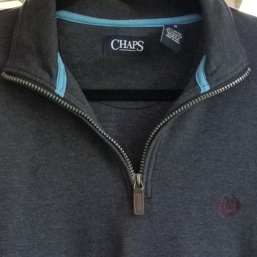 Chaps Mens Pullover Zippered - Picture 5 of 6